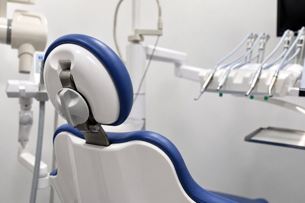 Sillón dental en el gabinete de Bucodontos